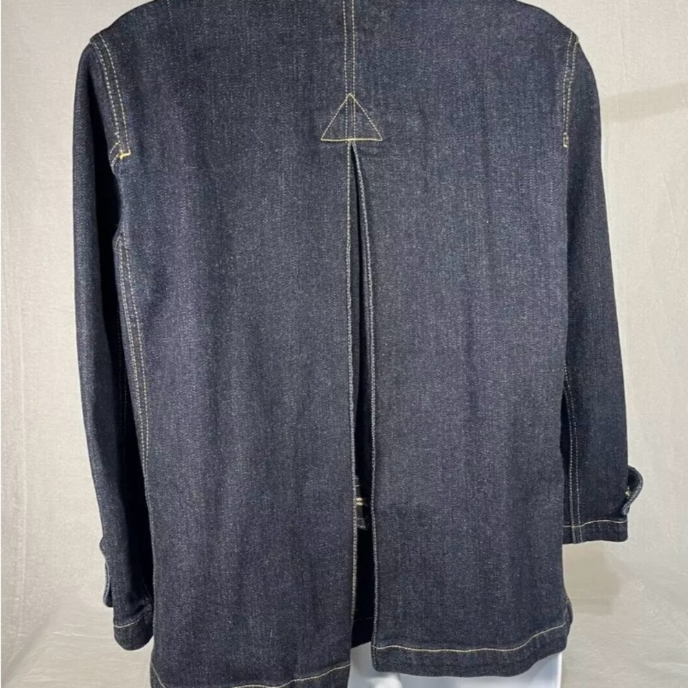 🐴 Ralph Lauren Jeans Co. Double Breasted Gold Button Denim Peacoat Jacket, M - Picture 3 of 10